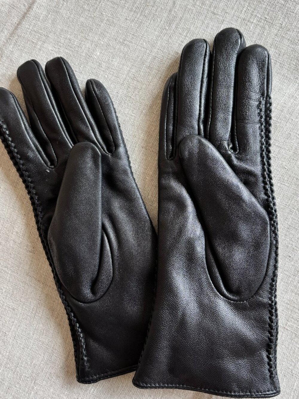 Black Leather Gloves